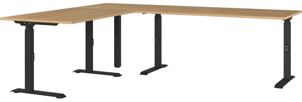 Работна маса с регулируема височина с дъбов плот 200x240 cm Agenda – Germania