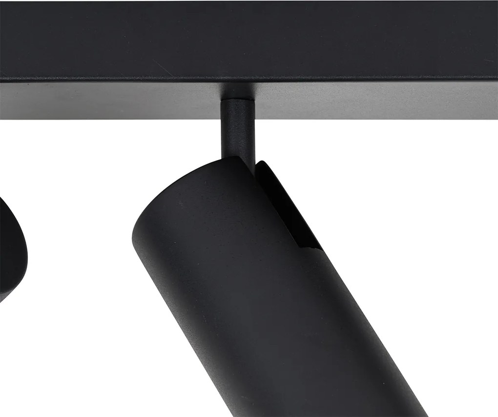 Интелигентен таванен прожектор черен 2-светлини регулируем вкл. 2 Wifi GU10 50mm - Renna