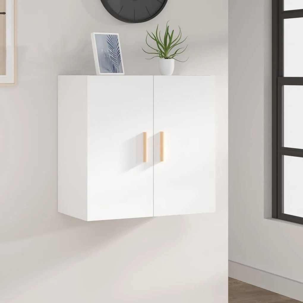 812888 vidaXL Стенен шкаф, бял, 60x30x60 см, инженерно дърво