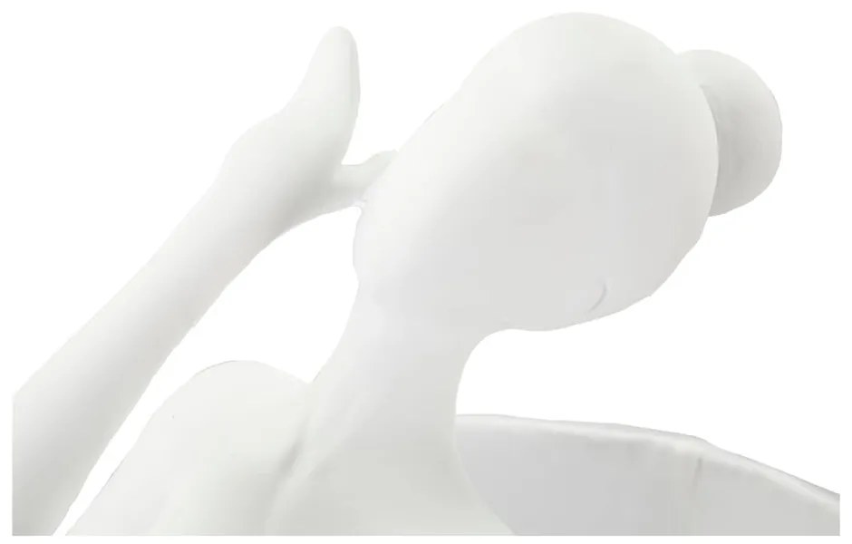 Бяла настолна лампа с текстилен абажур (височина 62,5 cm) Ballet – Mauro Ferretti