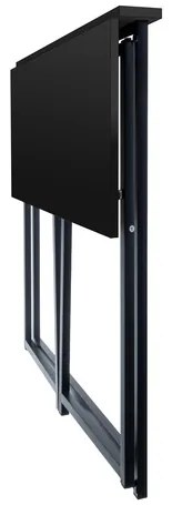 Сгъваема работна маса в стил Loft 80 x 45 cm Черен