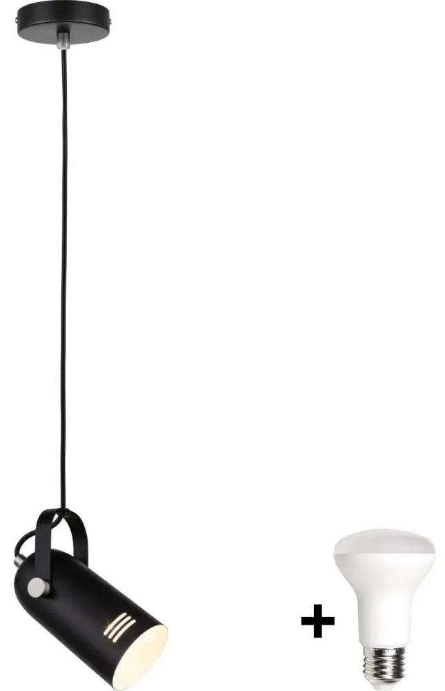 Paulmann 79766 - LED пендел на кабел LAVEA, 1x E27/8W, 230V, черен