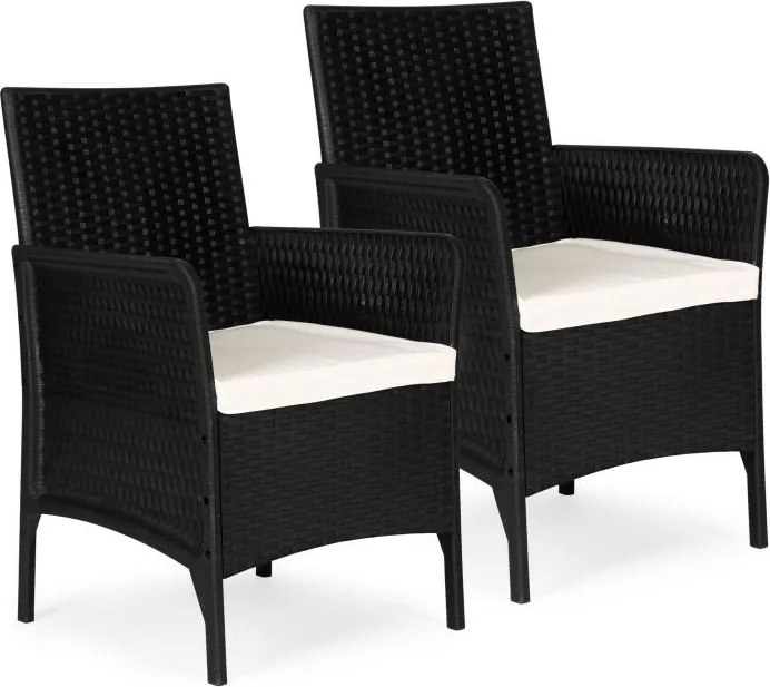 Комплект от 2 градински стола с възглавница - ратанови столове за балкон и тераса