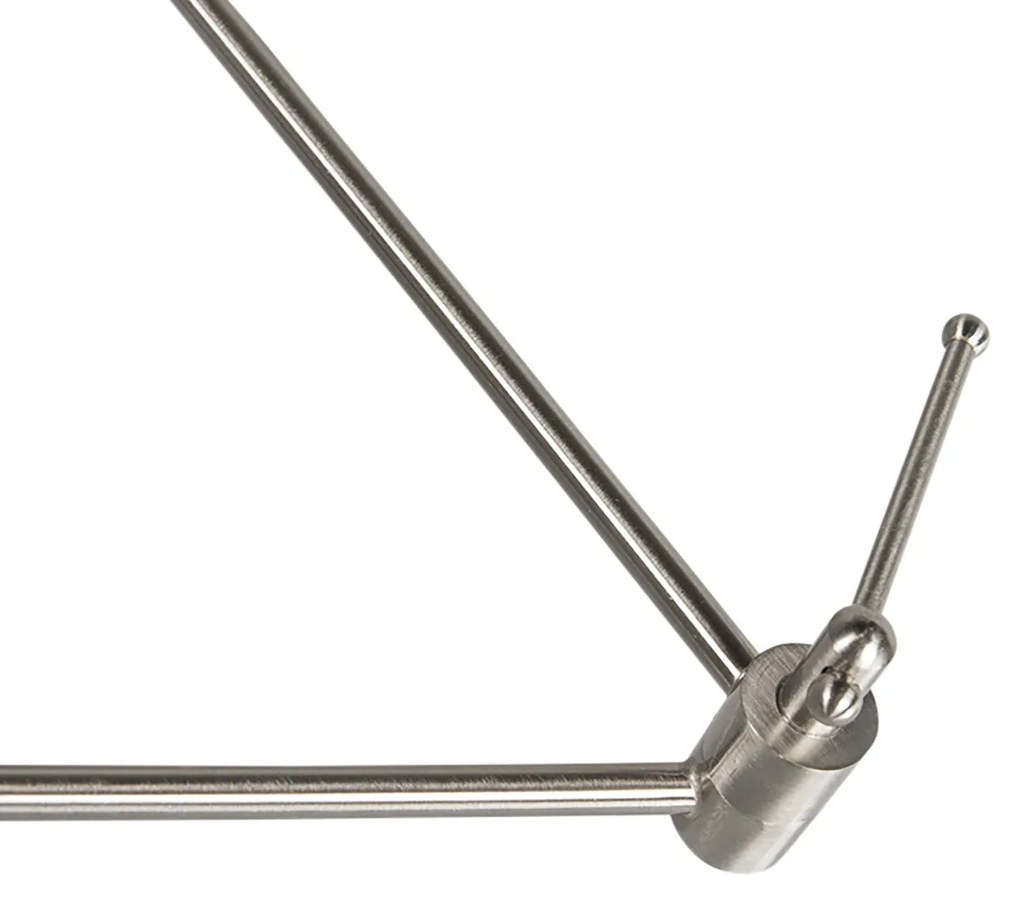 Стилна висяща лампа от стомана с абажур 35 см светло сива регулируема 2-светлина - Blitz