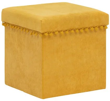 Пуф със съхранение atmosphera Memo, Сгъваем, 40x39x38 cm - Жълт