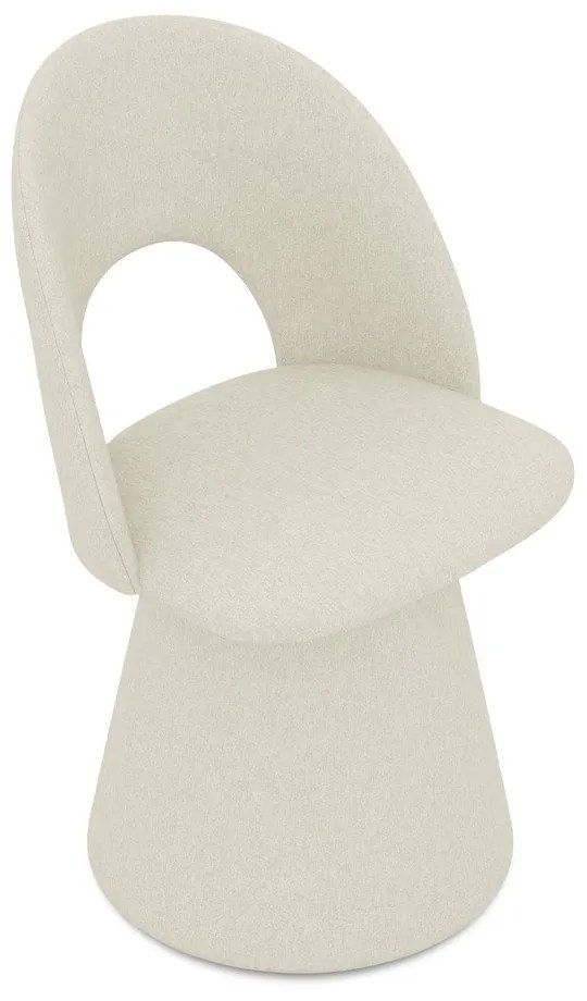 Кремав тапициран трапезен стол Kalo – Makamii