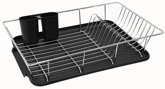 G-Стелаж за чинии 1ет. Черен (90357-001-B)