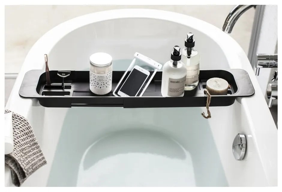 Черен регулируем рафт за вана Tower - YAMAZAKI