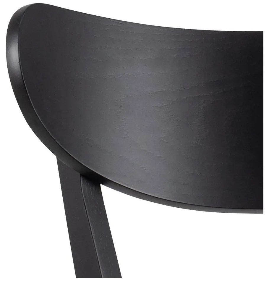 Черни дървени бар столове от каучук в комплект от 2 броя 105 см Roxby - Actona