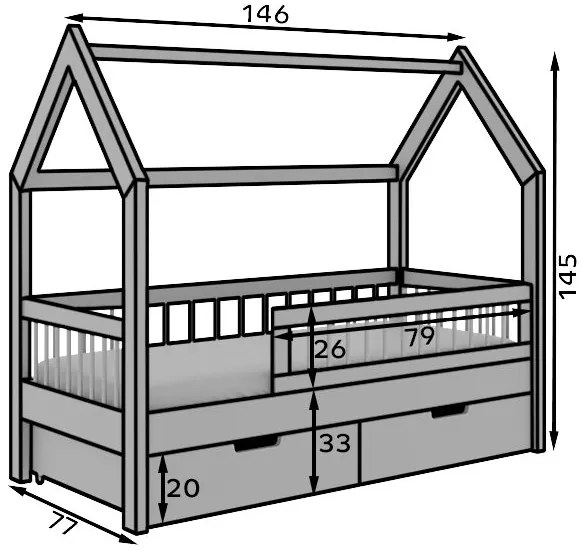 Детско легло Luca-Leuko-70 x 140