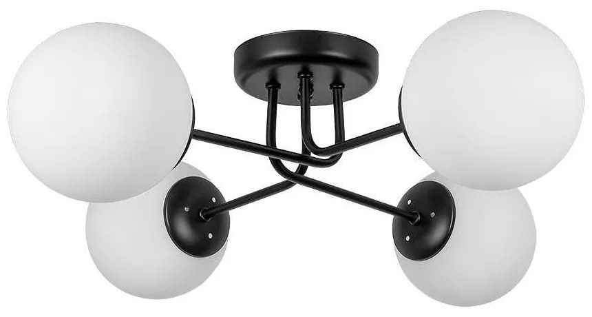 Плафон ЛЕО, черен/бял, 4xE27