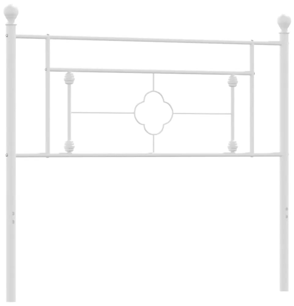 374418 vidaXL Метална резервна табла за легло, бяла, 107 см