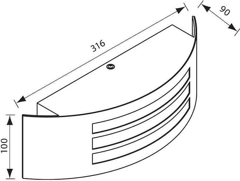 Влагозащитен аплик SYDNEY, никел мат, 1xE27