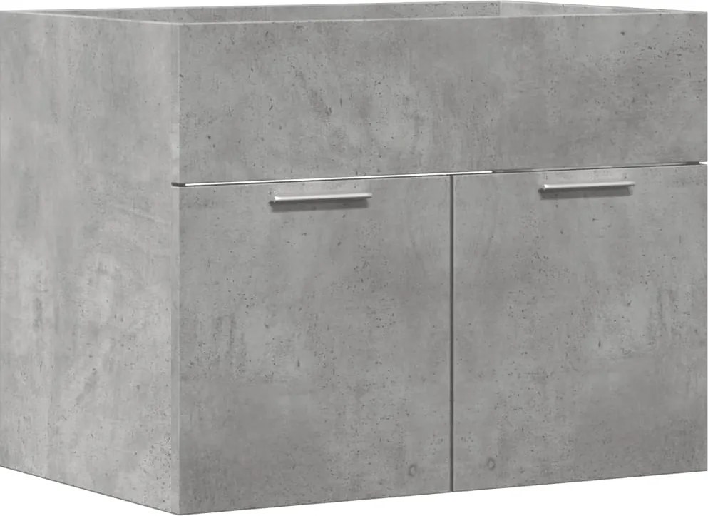 856208 vidaXL Долен шкаф за мивка бетонно сив 60x38,5x46 см инженерно дърво