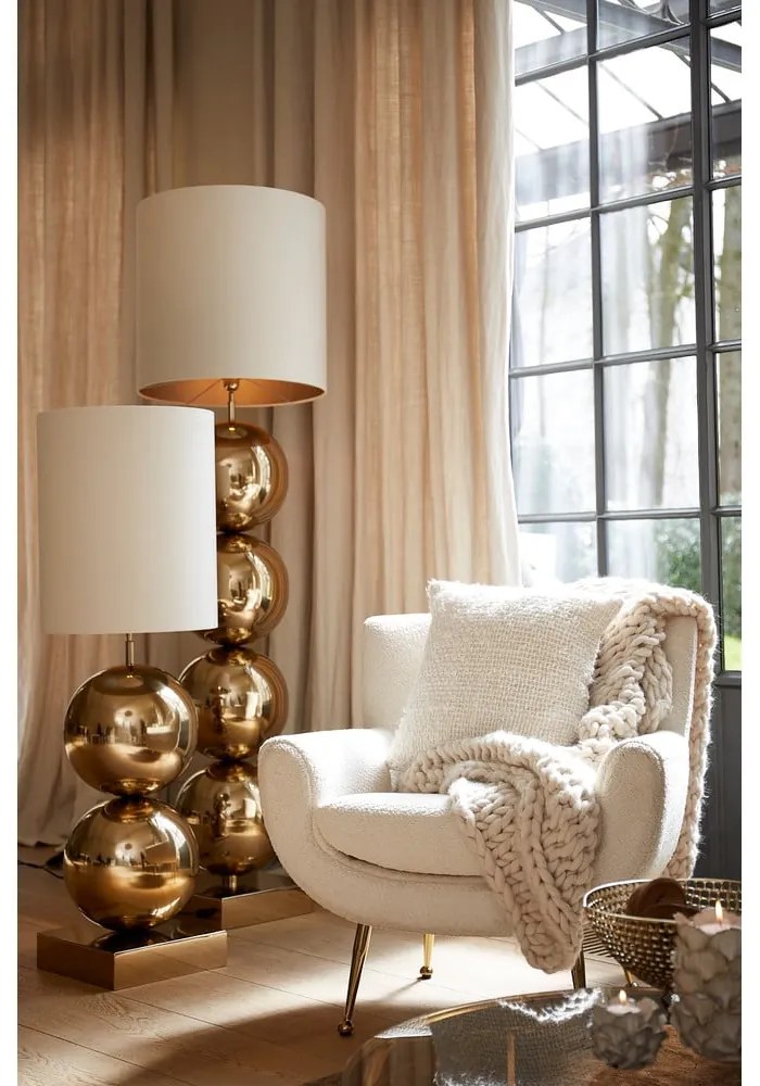 Кремаво кресло от букле Vinstra – Light & Living