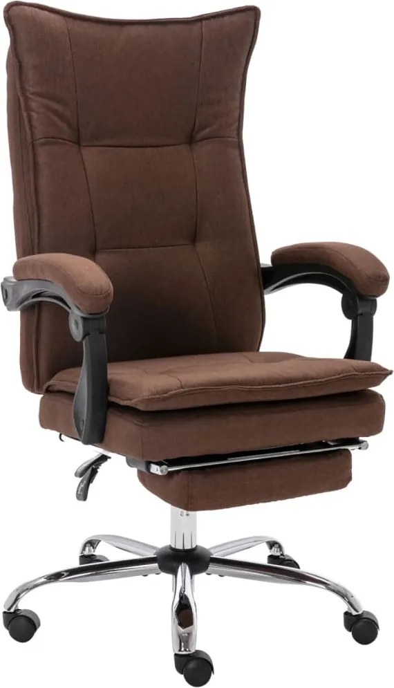 20368 vidaXL Офис стол, кафяв, текстил