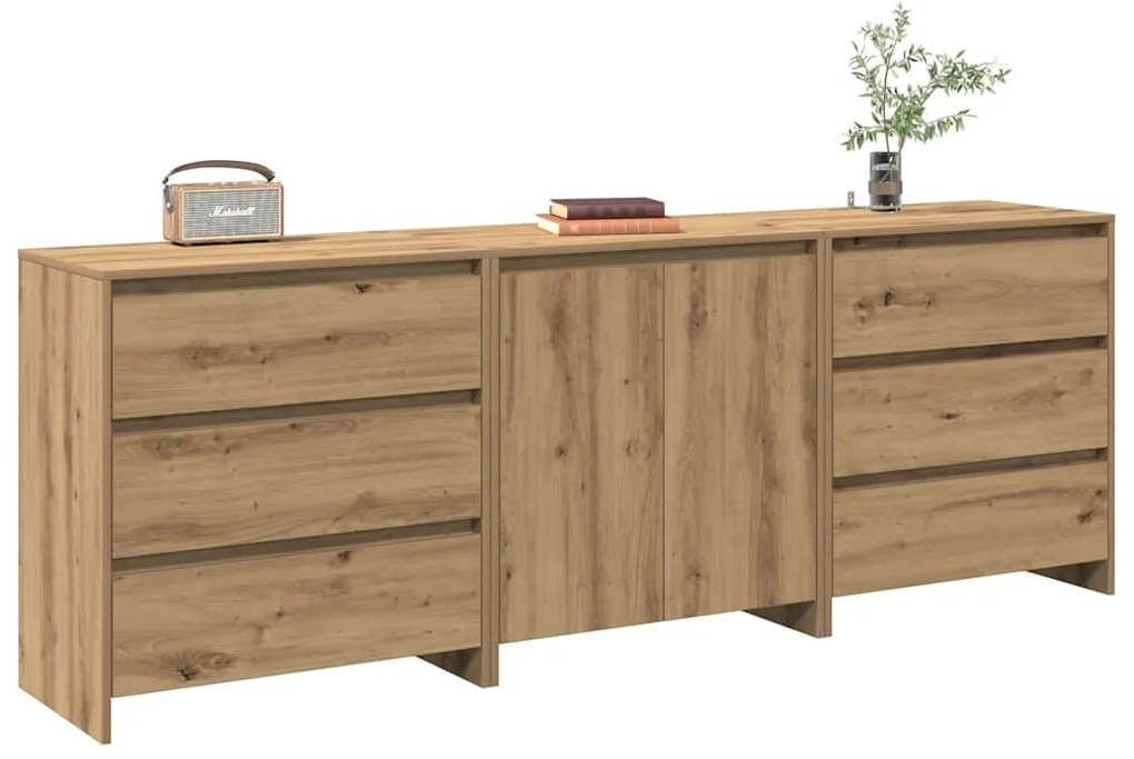 Sonata H 3 броя бюфет Artisan Oak Engineered Wood