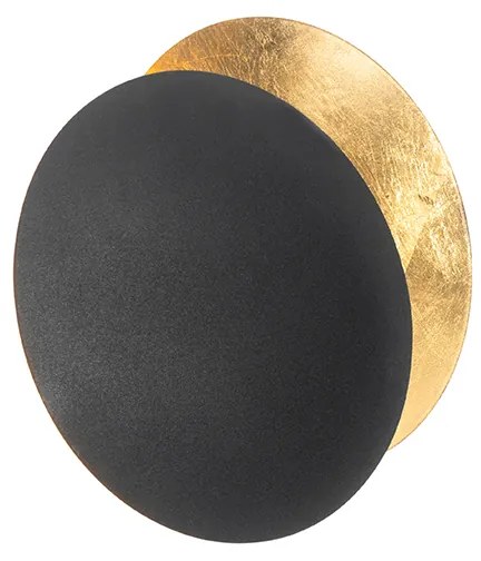 Модерна стенна лампа черна със злато - Sunrise