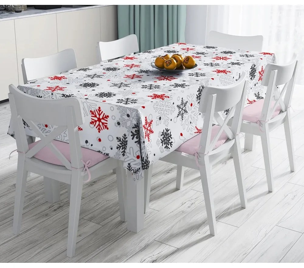 Коледна покривка за маса с памучна смес Червено , 140 x 180 cm Christmas - Minimalist Cushion Covers