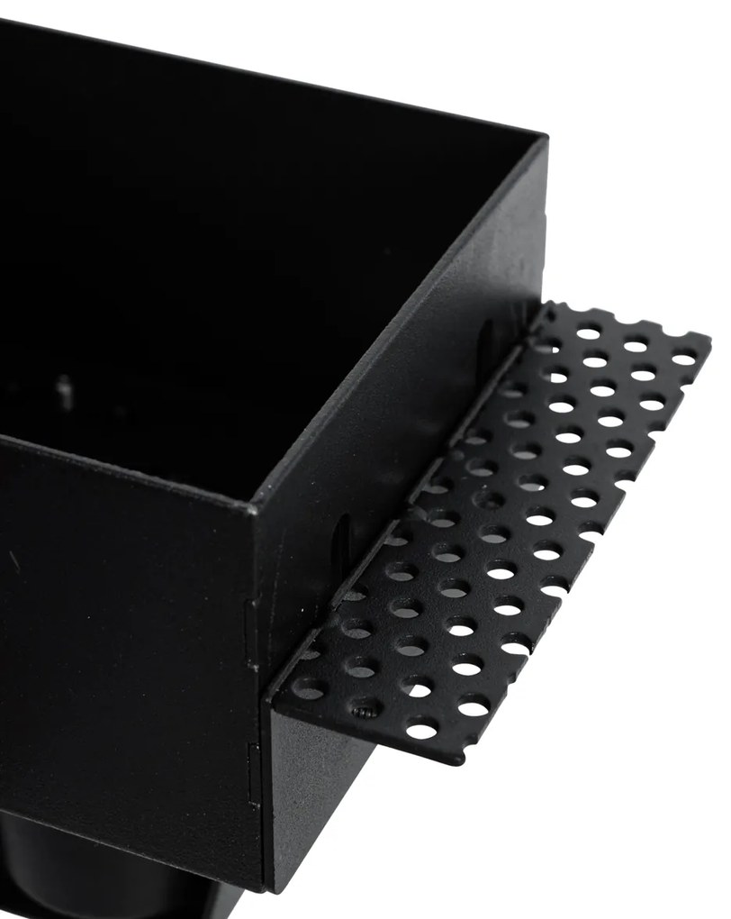 Комплект от 6 черни вградени прожектори GU10 70 mm без рамка - Oneon