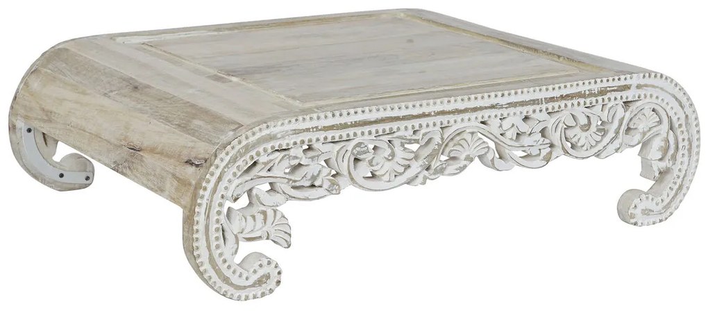 Помощна маса DKD Home Decor Бял Дърво манго 89 x 63,5 x 25,4 cm