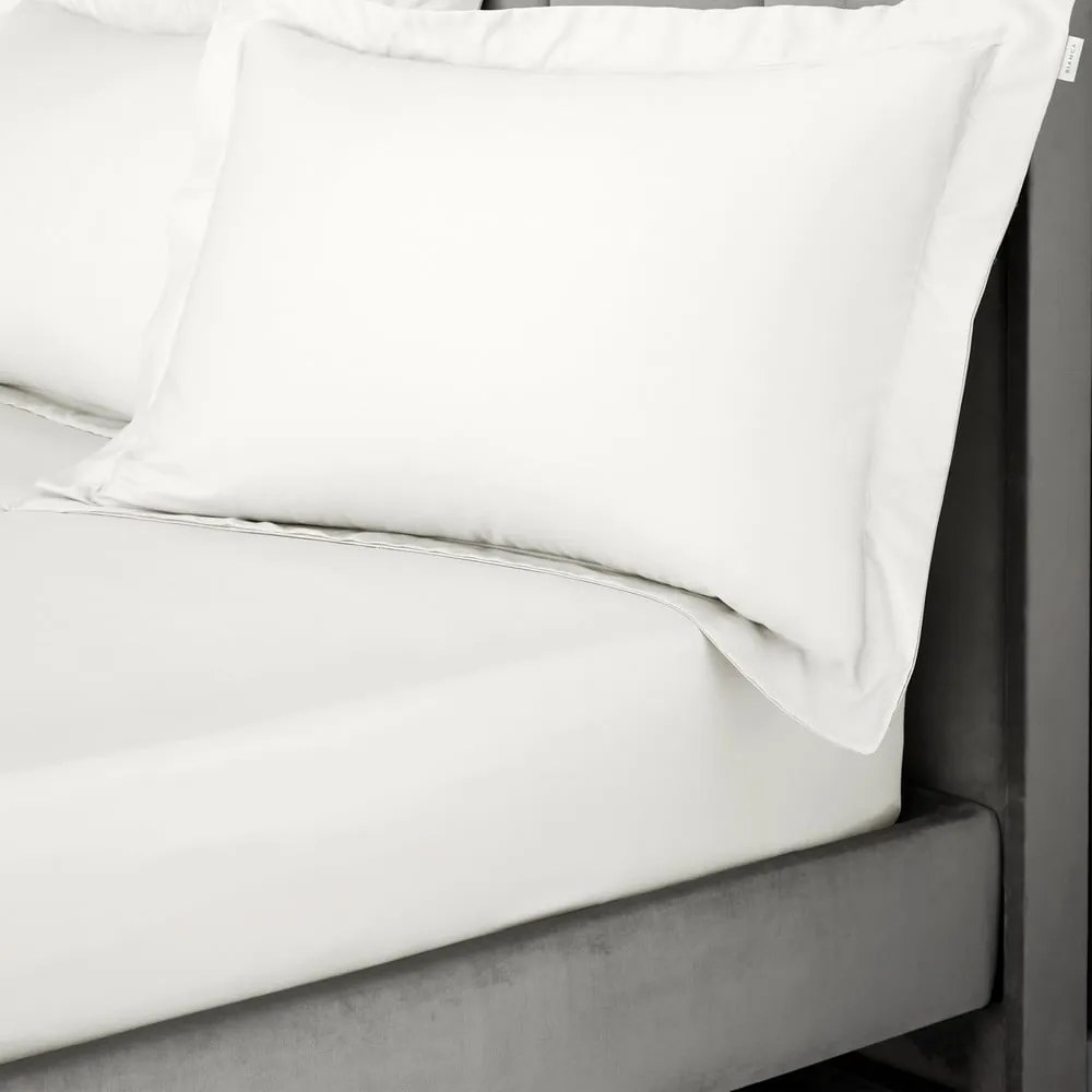 Еластичен чаршаф от памучен сатен в цвят слонова кост 150x200 cm Cotton Sateen – Bianca