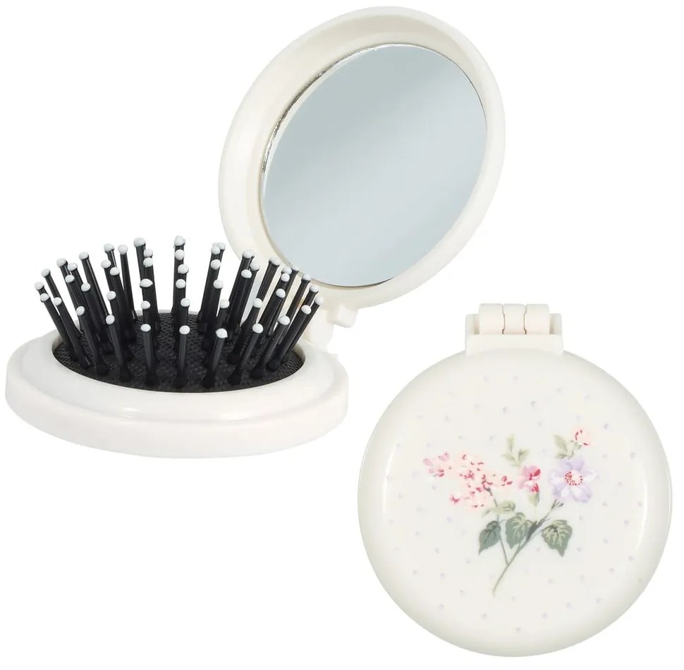 Джобно козметично огледало с гребен Asta - Green Gate