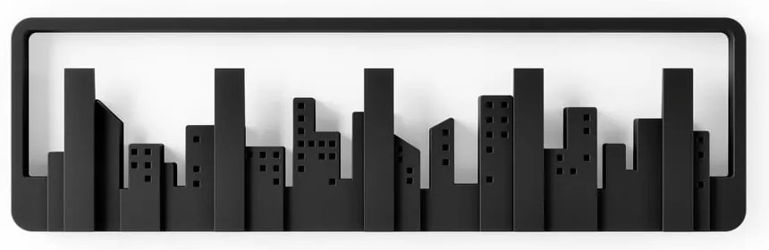 Черна пластмасова закачалка за стена Skyline - Umbra