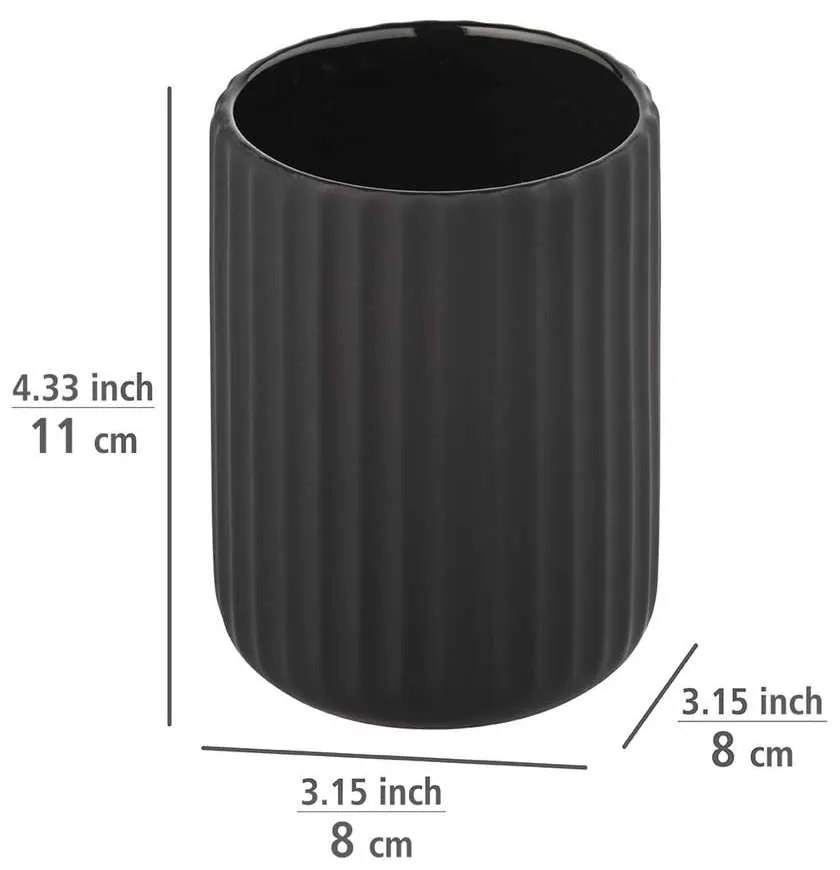 Черен комплект аксесоари за баня Belluno – Wenko