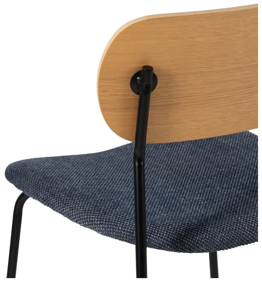 Трапезни столове в син и естествен цвят в комплект от 4 броя Moe - Ixia