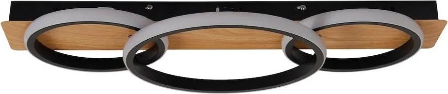 LED таванно осветително тяло ROWENA LED/18W/230V черно/кафяво