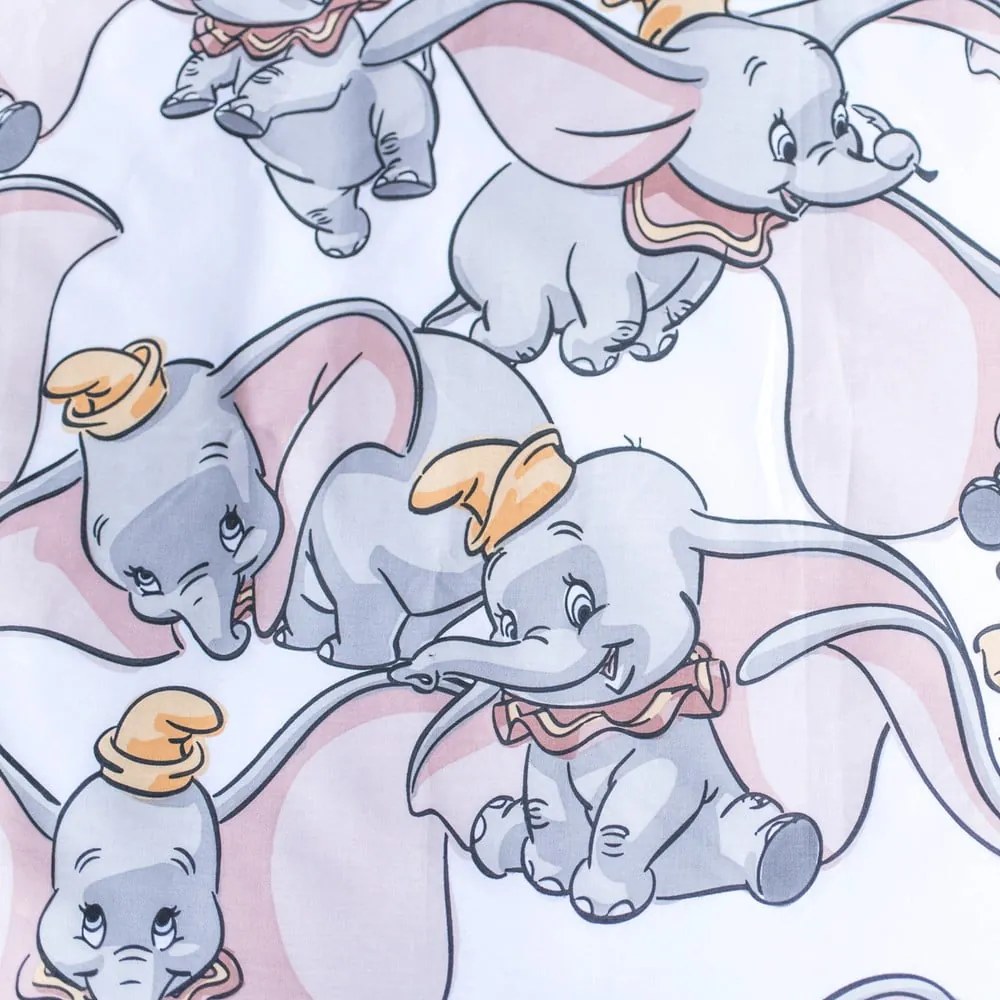 Бяло-сиво памучно детско спално бельо за детско креватче 100x135 cm Dumbo "Dots" – Jerry Fabrics