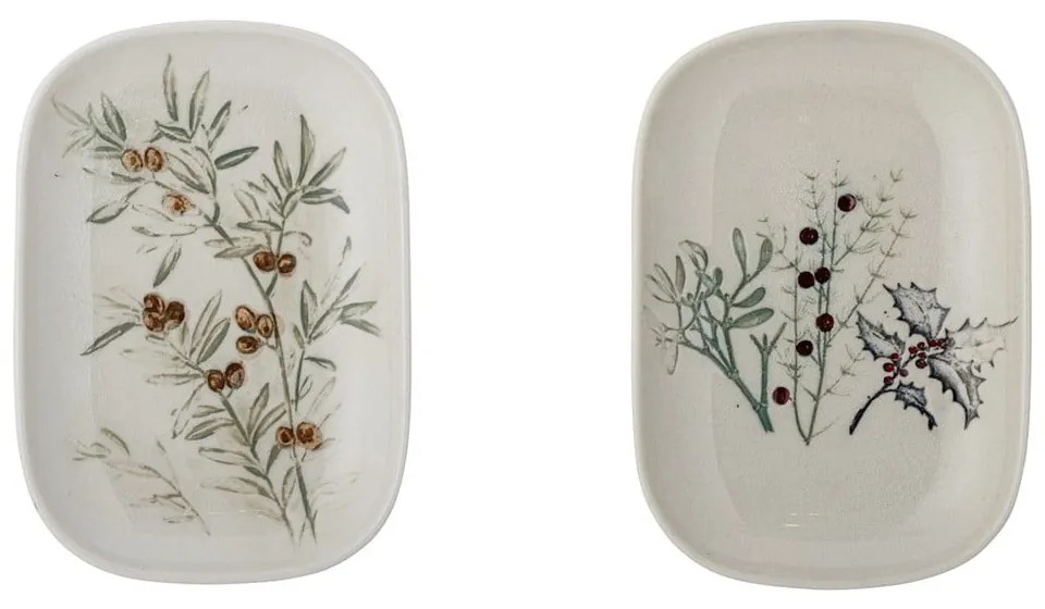 Десертни чинии с коледен мотив в комплект от 2 броя Hollie - Bloomingville