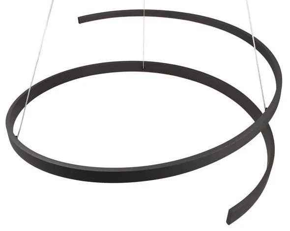 Черно LED висящо осветително тяло с гласово управление/ управление чрез мобилно приложение с метален абажур ø 75 cm Cinardi – CINQUE