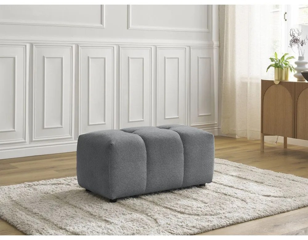 Сива шенилова табуретка Roxelane – Bobochic Paris