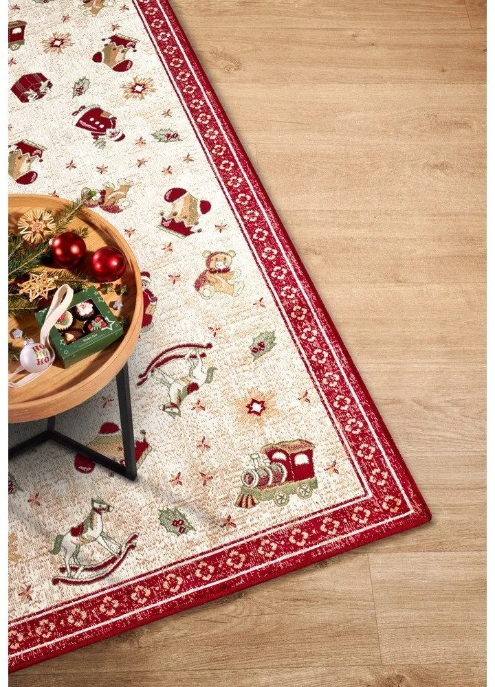 Червена пътека с коледен мотив със смес от памук 80x200 cm Toy's Delight Red Christmas – Villeroy&Boch