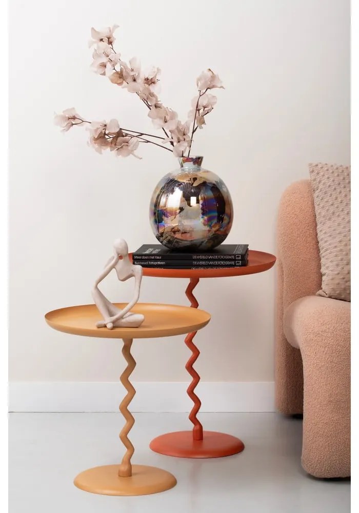 Метална кръгла странична масичка ø 40 cm Zig Zag – Leitmotiv