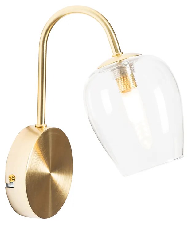 Класически златен аплик със стъкло - Elien