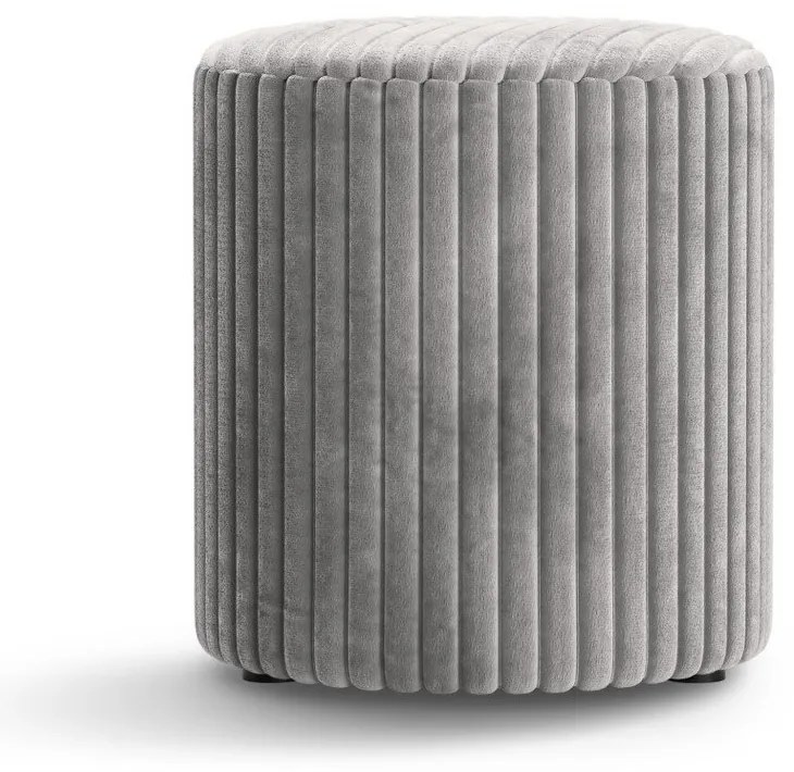 Светлосива табуретка от рипсено кадифе Dia – Micadoni