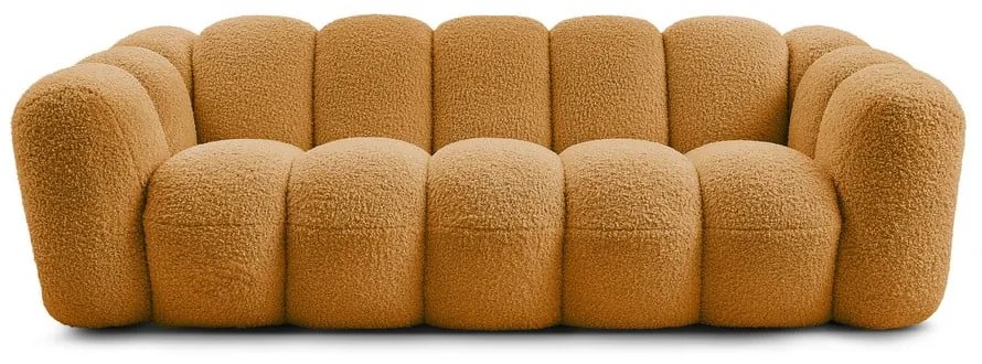 Диван от прежда с примки от букле в цвят горчица 232 cm Hippolyte – Bobochic Paris