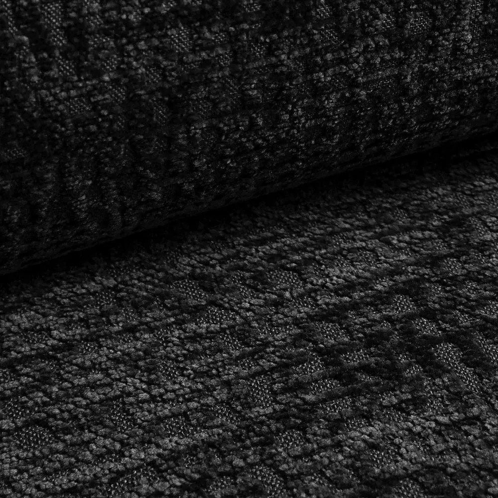 Черен разтегателен ъглов диван с място за съхранение Kalena – Makamii