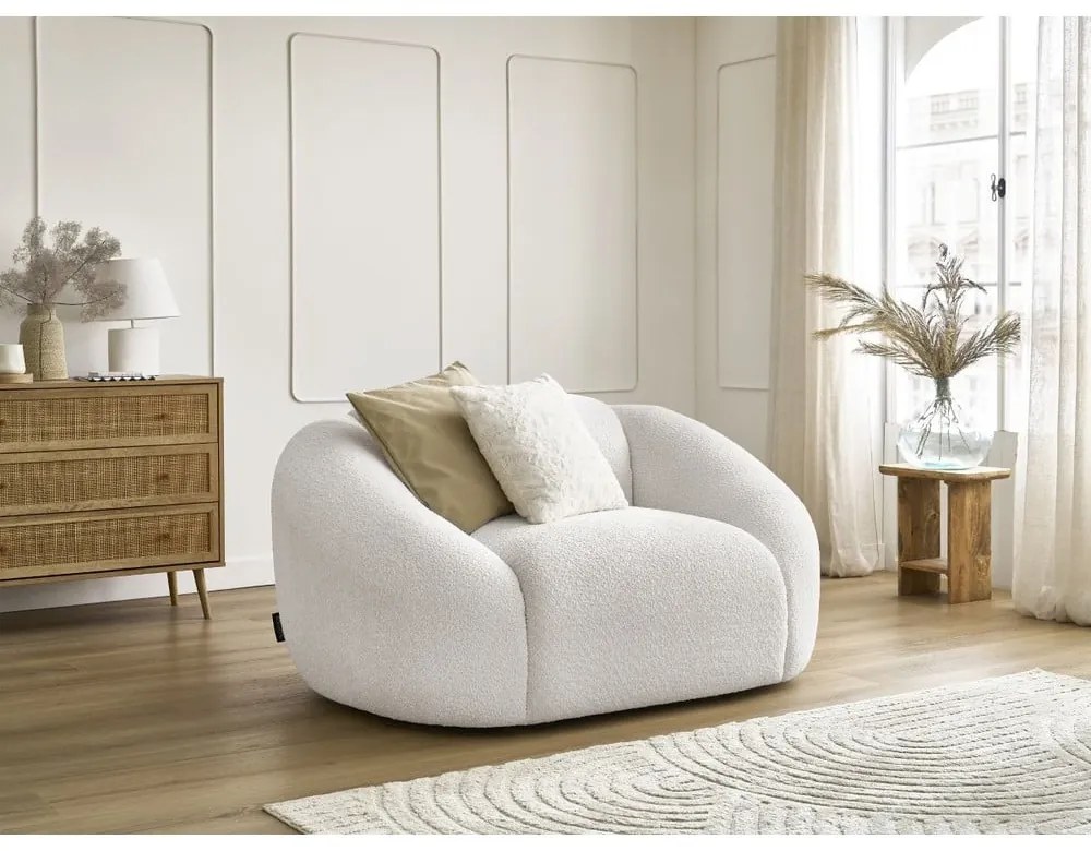 Бяло кресло от букле Tina – Bobochic Paris