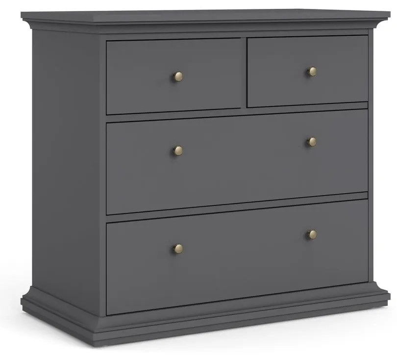 Сив нисък скрин 96x87 cm Paris – Tvilum