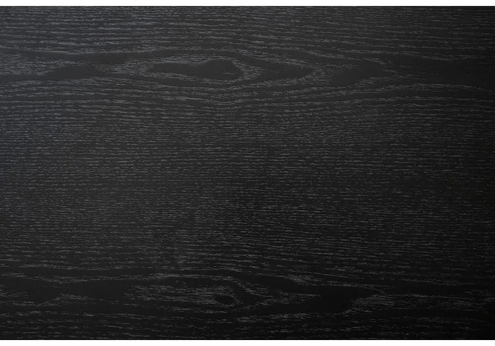 Черна масичка за кафе с плот от ясенова дървесина 180x50 cm Colton - Rowico