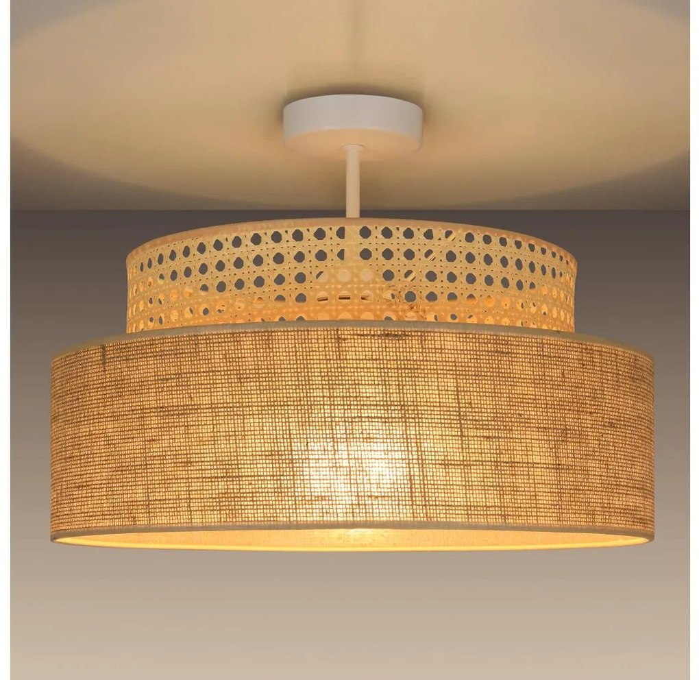 Полилей за повърхностен монтаж BOHO 1xE27/60W/230V Ø 40 см ратан