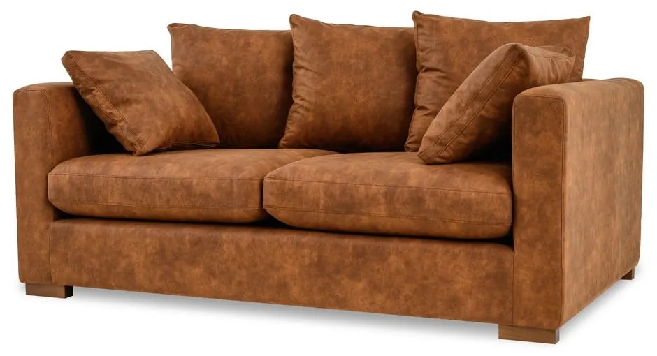 Кафяв диван от изкуствена кожа 175 cm Hamburg – Scandic