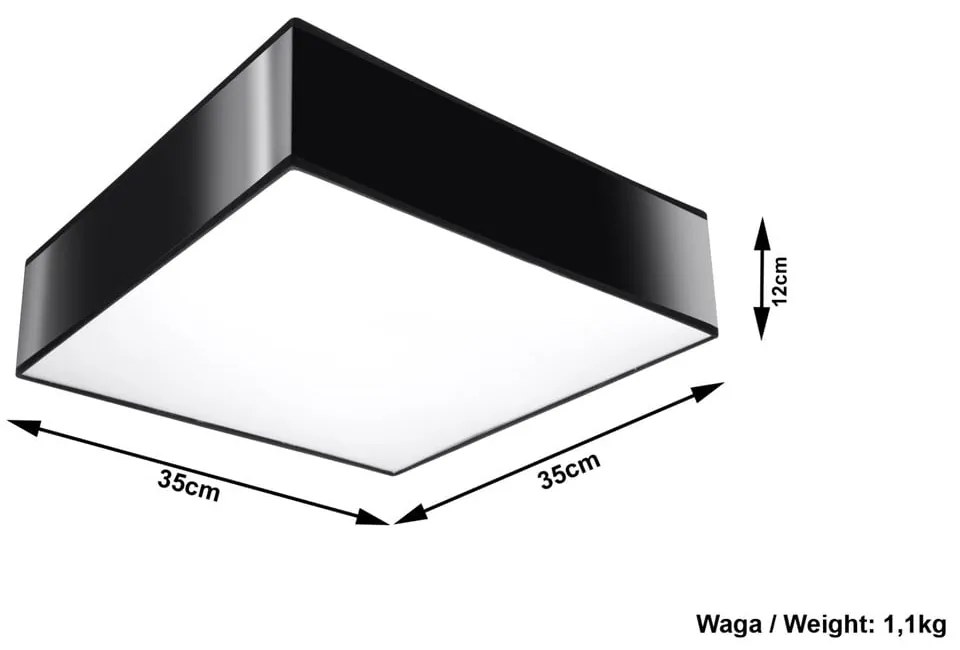 Черна таванна светлина таван Mitra - Sollux