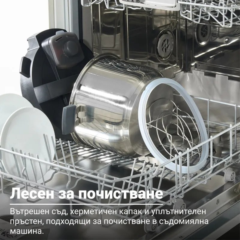 Мултикукър Instant Pot Plus 60 WiFi, 1000W, 5.7 л, 9 програми, WiFi управление, LCD дисплей, Неръждаема стомана, Черен