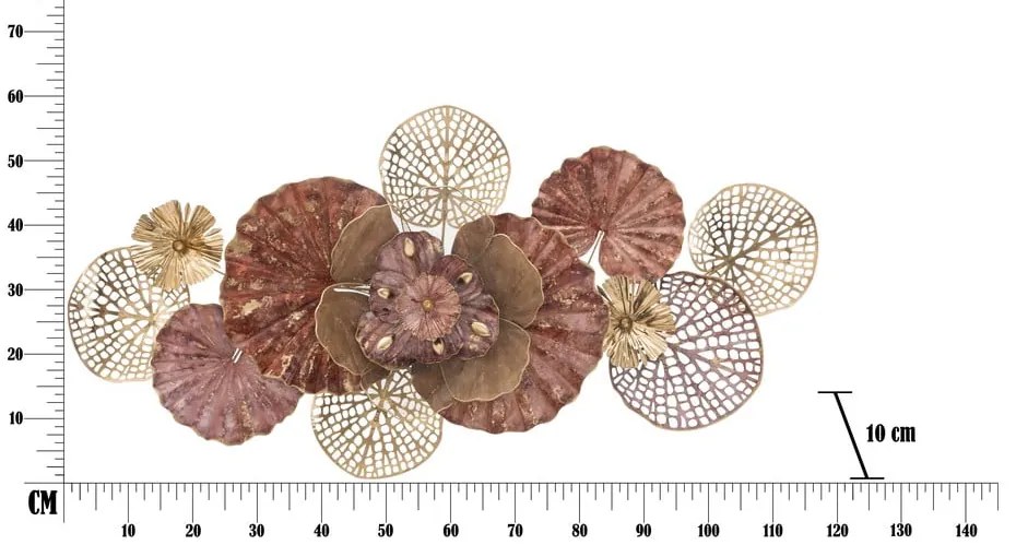 Метална декорация за окачване , 118 x 58 cm Flowery - Mauro Ferretti