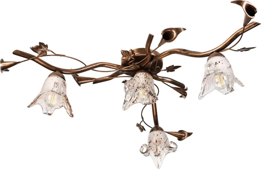 Плафонен полилей ROZETA 4xE14/40W/230V в бронзов цвят